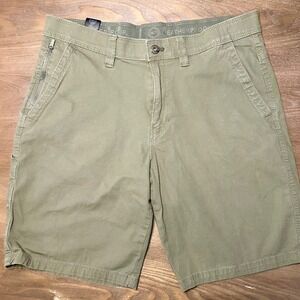 Weatherproof Mens Olive Casual Stretch Grid Ripstop Trail Chino‎ Shorts Sz 34